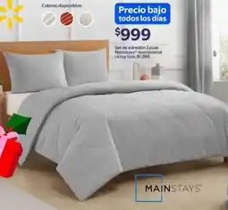 Walmart Mainstays set de edredón matrimonial oferta