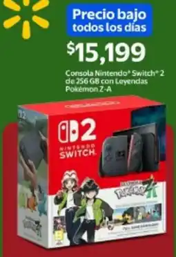 Walmart Consola nintendo switch 2 de 256 gb con leyendas pokémon z-a oferta