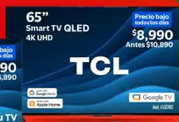 Walmart Tcl smart tv 65" oferta