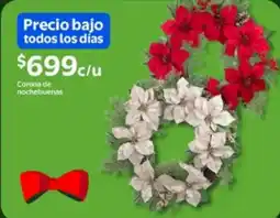 Walmart Corona de nochebuenas oferta