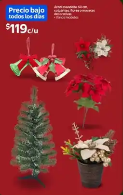 Walmart Árbol navideño colgantes, flores o macetas decorativas oferta