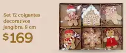 Soriana Híper Set 12 colgantes decorativos jengibre oferta