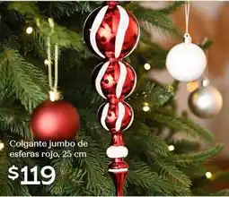 Soriana Híper Colgante jumbo de esferas rojo oferta