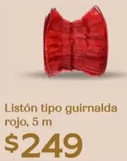 Soriana Híper Listón tipo guirnalda rojo oferta