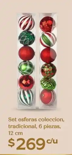 Soriana Híper Set esferas coleccion, tradicional oferta
