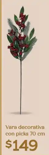 Soriana Híper Vara decorativa con picks oferta