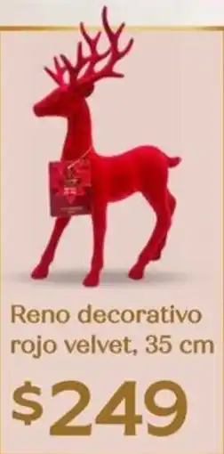 Soriana Híper Reno decorativo rojo velvet oferta