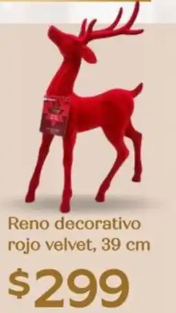 Soriana Híper Reno decorativo rojo velvet oferta