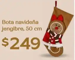 Soriana Híper Bota navideña jengibre oferta