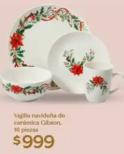 Soriana Híper Vajilla navideña de cerámica gibson oferta