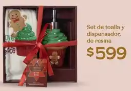 Soriana Híper Set de toalla y dispensador, de resina oferta