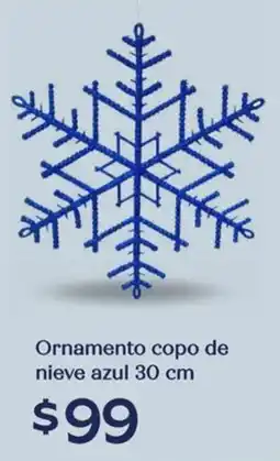 Soriana Híper Ornamento copo de nieve azul oferta
