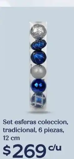Soriana Híper Set esferas coleccion, tradicional oferta