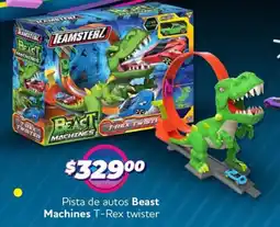 Soriana Mercado Beast Machines T-Rex twister pista de autos oferta