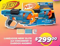 Soriana Mercado Lanzador Nerf Elite 2.0 comander 12 Dardos Hasbro oferta