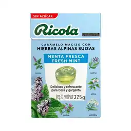 Farmacias Benavides Caramelo Macizo con Hierbas Alpinas Suizas Menta Fresca Sin Azúcar oferta