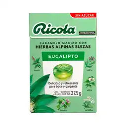 Farmacias Benavides Caramelo Macizo con Hierbas Alpinas Suizas Eucalipto Sin Azúcar oferta