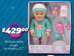 Soriana Mercado Muñeca bebé juego de médico 12" oferta
