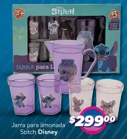 Soriana Mercado Disney jarra para limonada stitch oferta