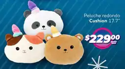 Soriana Mercado Cushion peluche redondo 17.7" oferta