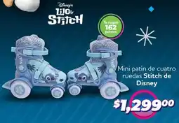 Soriana Mercado Stitch de disney mini patín de cuatro ruedas oferta