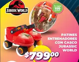 Soriana Mercado Jurassic world patines entrenadores con casco oferta