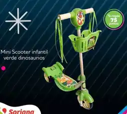 Soriana Mercado Mini scooter infantil verde dinosaurios oferta