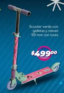Soriana Mercado Scooter verde con galletas y nieves con luces oferta
