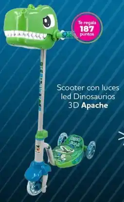 Soriana Mercado Apache scooter con luces led dinosaurios 3d oferta