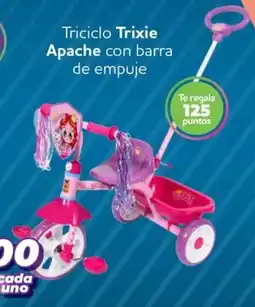 Soriana Mercado Trixie apache triciclo con barra de empuje oferta