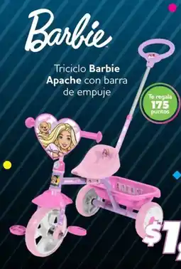 Soriana Mercado Barbie triciclo barbie apache con barra de empuje oferta