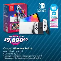 Soriana Mercado Nintendo switch consola oled mario kart 8 oferta