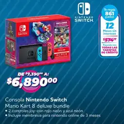 Soriana Mercado Nintendo switch consola mario kart 8 deluxe bundle oferta