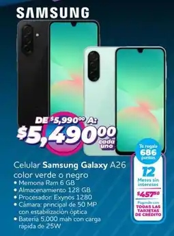 Soriana Mercado Samsung galaxy A26 celular oferta
