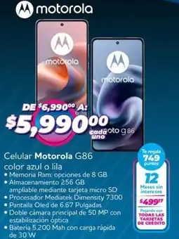 Soriana Mercado Motorola G86 celular oferta