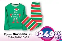 Soriana Mercado Navideña pijama niño oferta