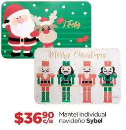 Chedraui Sybel mantel individual navideño oferta