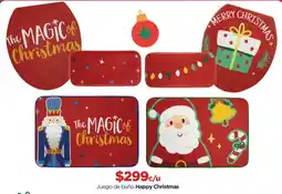 Chedraui Happy christmas juego de baño oferta