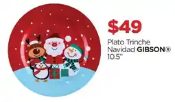 Chedraui Gibson plato trinche navidad 10.5" oferta