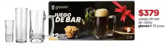 Chedraui Glassia juego de bar de vidrio oferta