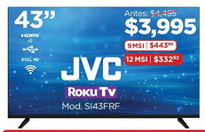 Chedraui Jvc smart tv 43" oferta
