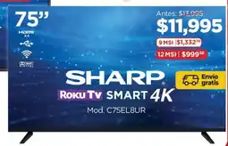 Chedraui Sharp smart tv 75" oferta