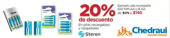 Chedraui Steren pila recargable bat-nm-aa c/4 aa oferta