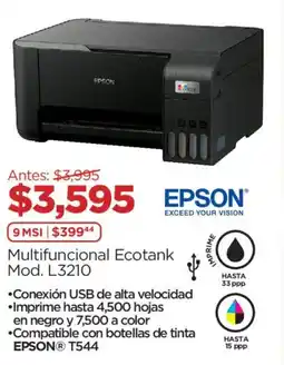 Chedraui Epson multifuncional ecotank oferta