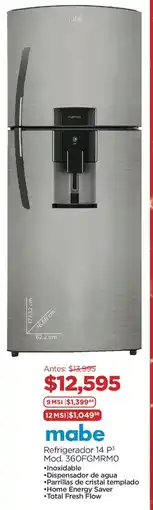 Chedraui Mabe refrigerador 14 P³ oferta