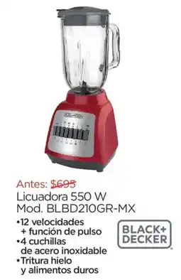 Chedraui Black+ decker licuadora oferta