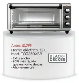 Chedraui Black+ decker horno eléctrico oferta