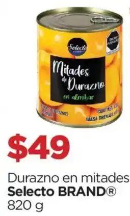 Chedraui Selecto brand durazno en mitades oferta