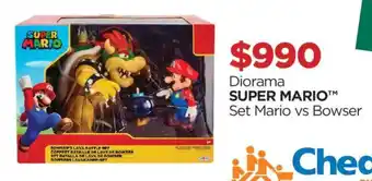Chedraui Super mario diorama set mario vs bowser oferta