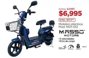 Chedraui Masso motors motobici eléctrica oferta